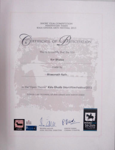 Certificate Kala Ghoda